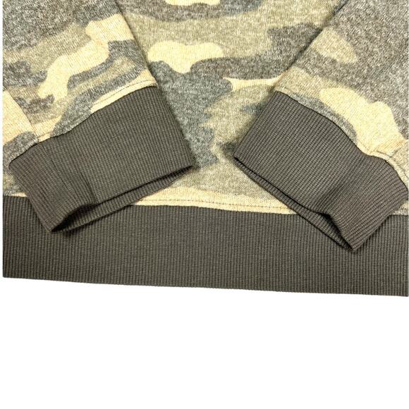 Lucky Brand Hacci Camo Pullover Crew Neck Sweater Sweatshirt Women's Large - Picture 10 of 10